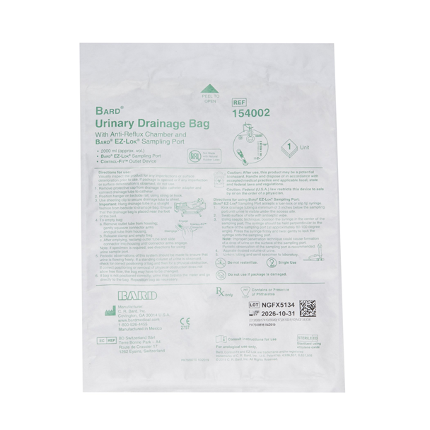 Urinary Drainage Bag with Anti-Reflux Chamber (2000 mL)