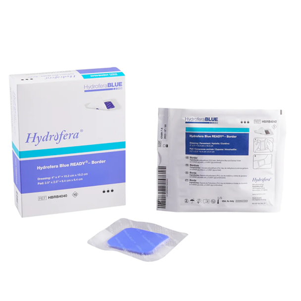 Hydrofera Blue Ready Bordered Foam Dressing (4" x 4") CHC Direct Hydrofera Blue Ready Bordered Foam Dressing (4" x 4") CHC Direct