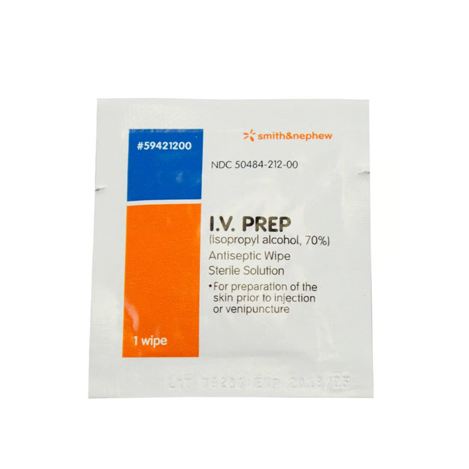 IV Prep Sterile Antiseptic Wipes (50 ct)