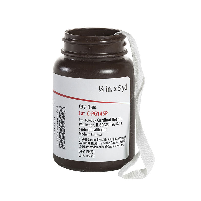 Cardinal Health Med C-PG145P Sterile Plain Packing Strip, 1/4 inch x 5 yards