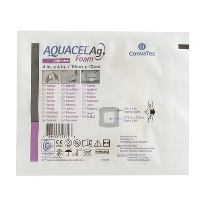 AQUACEL Ag Foam Dressing (4" x 4")