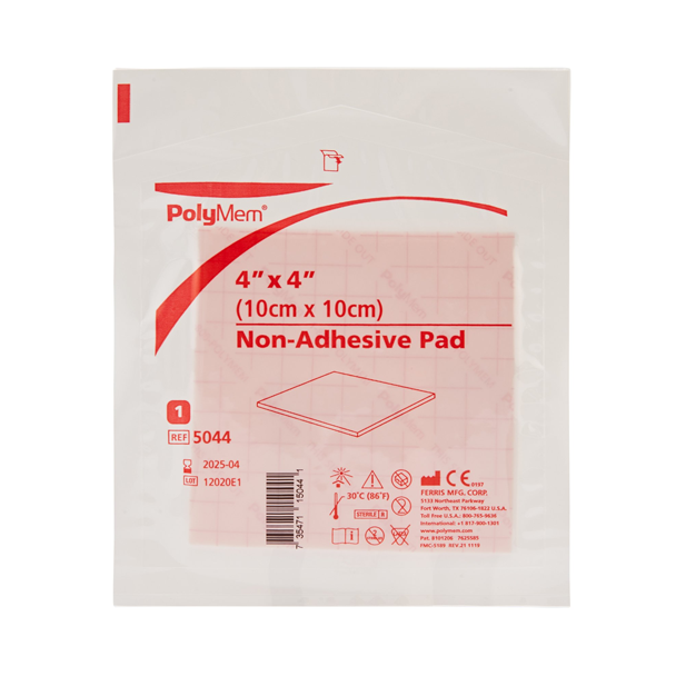 PolyMem Non-Adhesive Foam Dressing (4" x 4")