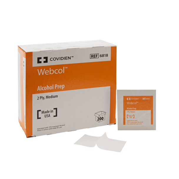 Webcol Alcohol Prep Pads (200 ct)