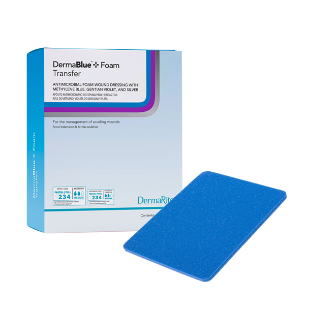 DermaBlue+ Foam Transfer Dressing (4" x 5")