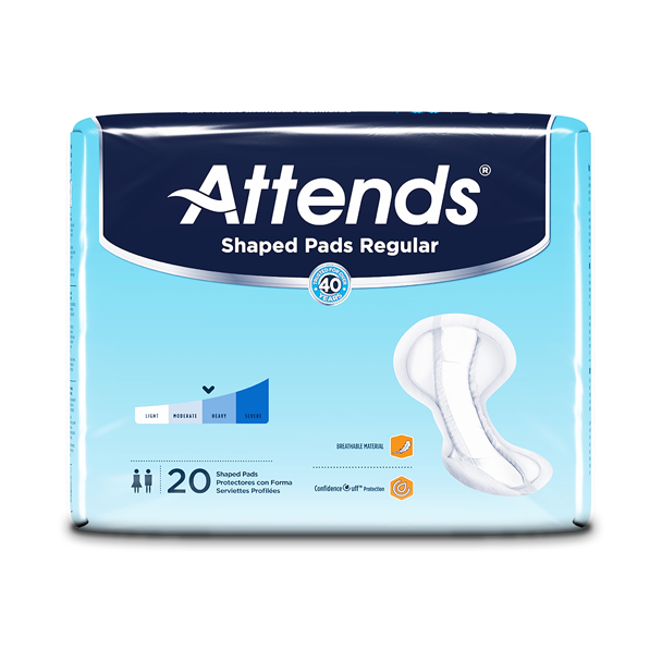 Attends Incontinence Shaped Pads (20 ct)