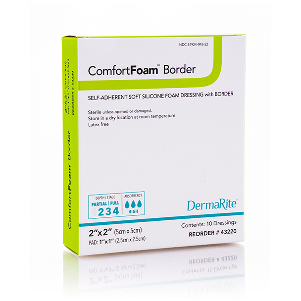 ComfortFoam Silicone Border Foam Dressing