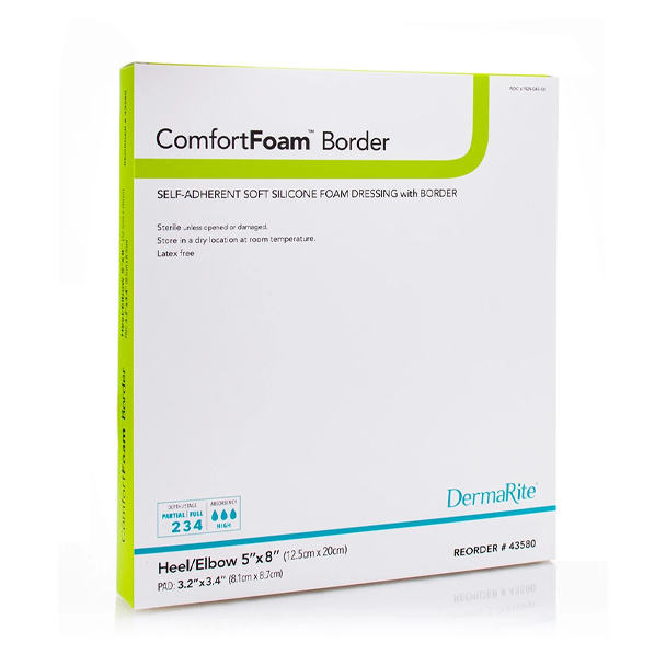 ComfortFoam Silicone Bordered Foam Dressing (Heel/Elbow)