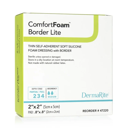 ComfortFoam Silicone Bordered Lite Foam Dressing