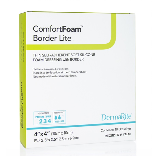 ComfortFoam Silicone Bordered Lite Foam Dressing