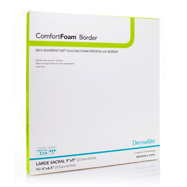 ComfortFoam Silicone Bordered Foam Dressing (Sacral)