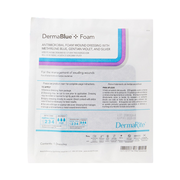 DermaBlue+ Foam Dressing