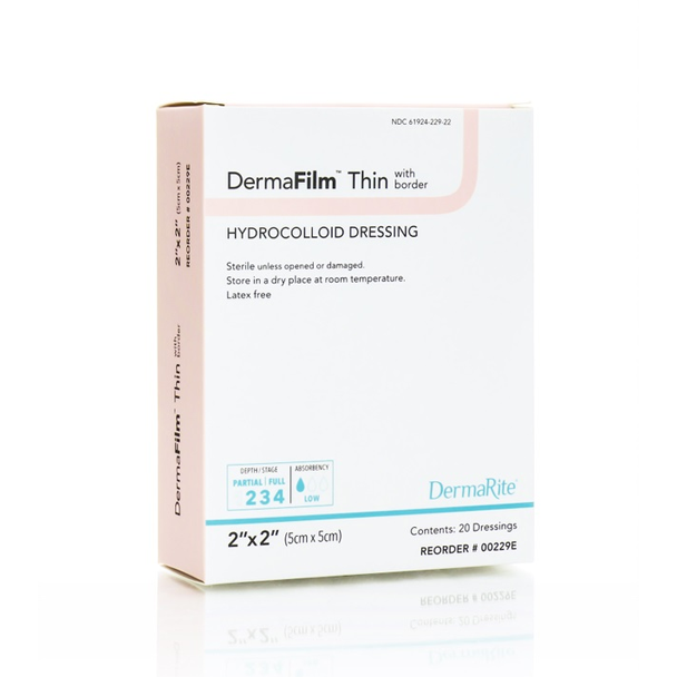 DermaFilm Thin Bordered Hydrocolloid Dressing