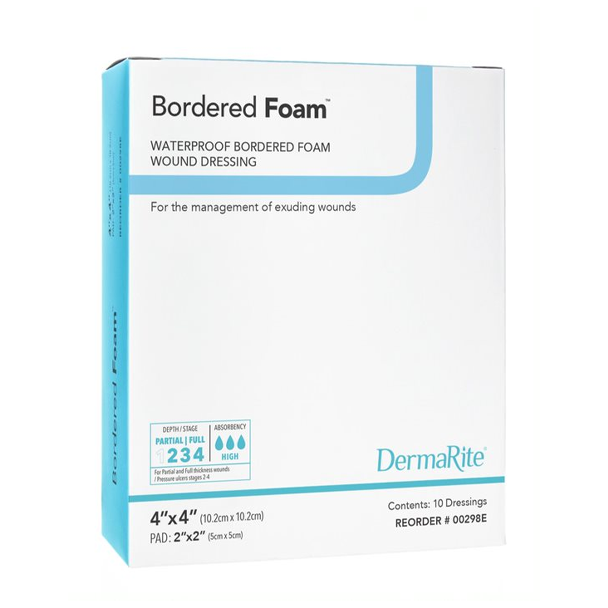 DermaRite Bordered Foam Waterproof Dressing