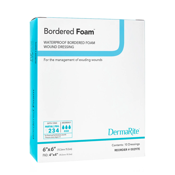 DermaRite Bordered Foam Waterproof Dressing