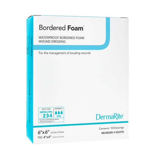 DermaRite Bordered Foam Waterproof Dressing