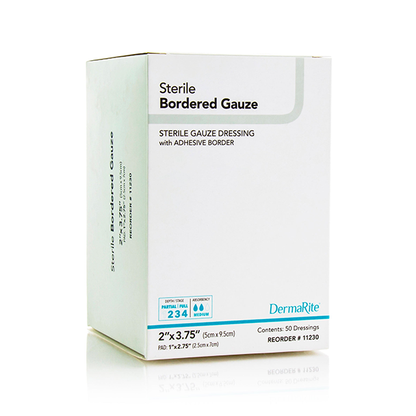 DermaRite Bordered Gauze Dressing (Sterile)