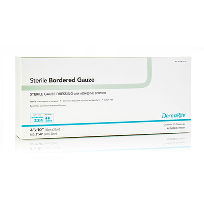 DermaRite Bordered Gauze Dressing (Sterile)