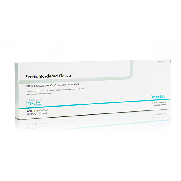 DermaRite Bordered Gauze Dressing (Sterile)