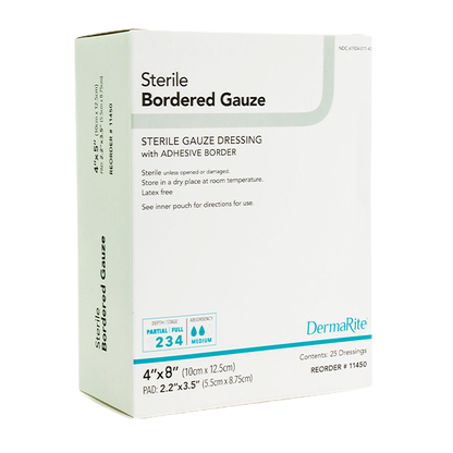 DermaRite Bordered Gauze Dressing (Sterile)