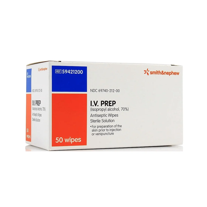 IV Prep Sterile Antiseptic Wipes (50 ct)