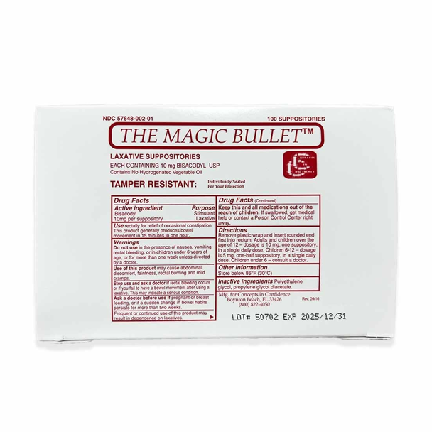 Magic Bullet Suppositories (100 ct)
