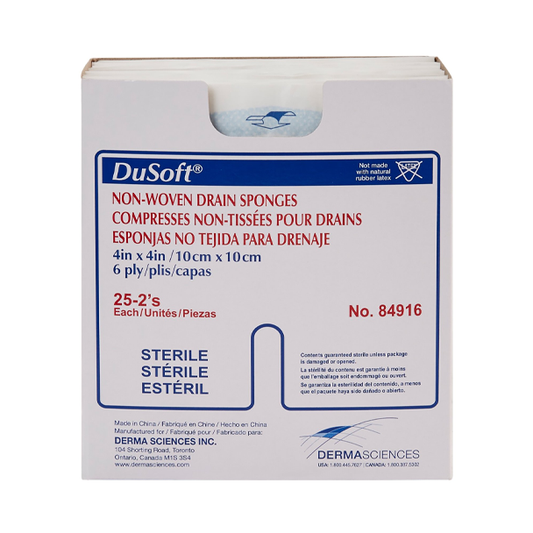 DuSoft Non-Woven Sterile Tracheostomy/Drain Sponge