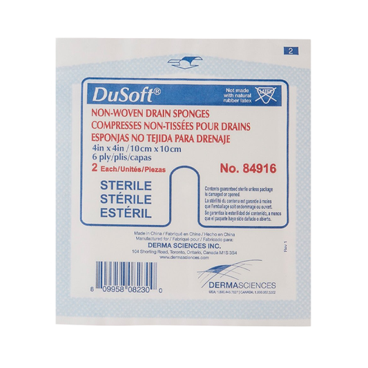 DuSoft Non-Woven Sterile Tracheostomy/Drain Sponge