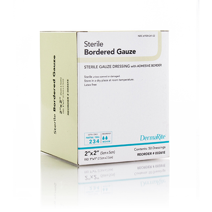 DermaRite Bordered Gauze Dressing (Sterile)