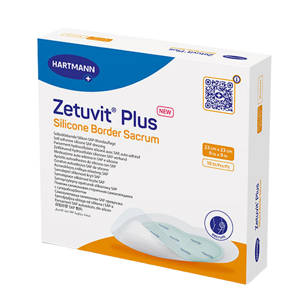 Zetuvit Plus Silicone Bordered Superabsorbent Dressing (Sacrum)